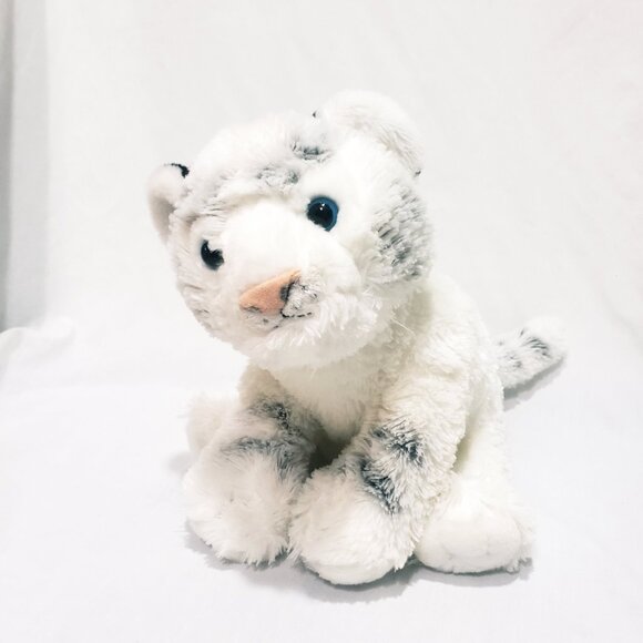 White Tiger Plush Stuffed Animal 10" Destination Nation Aurora 2015 Blue Eyes - Picture 2 of 10